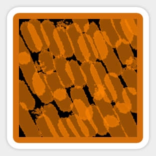 Orange abstract patterns Sticker